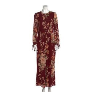 Reformation floral print scoop neck jumpsuit